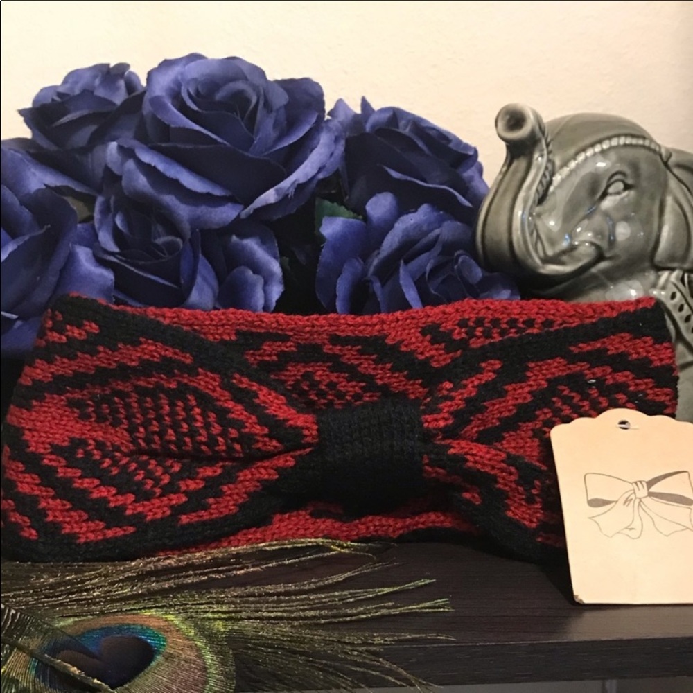 Snowflake Knot Sweater Headband - Picture 2 of 3